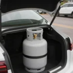 Is it safe to transport propane tank in car
