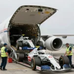 How do they transport f1 cars overseas